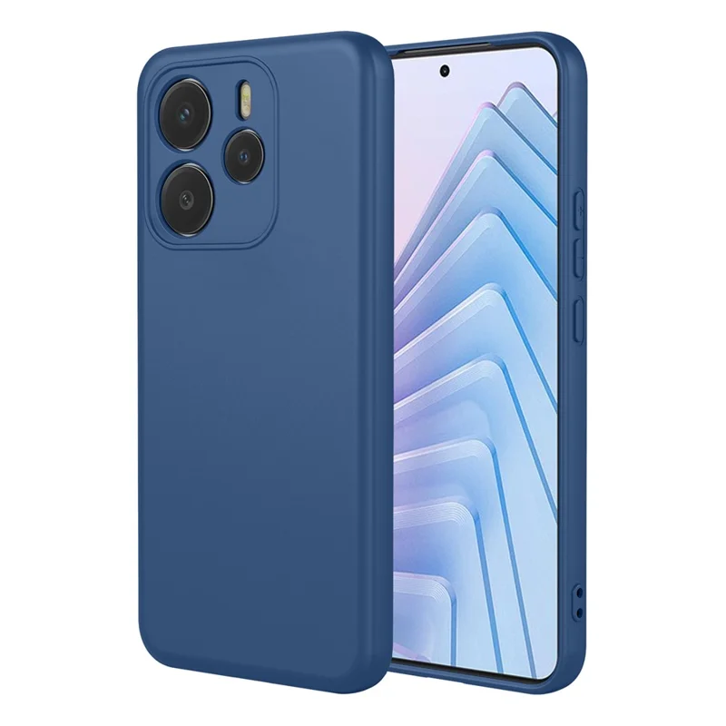Bulk Purchasing for Xiaomi Redmi Note 14 5G Case Liquid Silicone Feel Soft TPU Protective Phone Cover - Blue