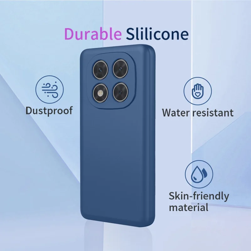 Bulk Purchasing for Xiaomi Redmi Note 14 Pro 4G Case Liquid Silicone Feel Soft TPU Protective Phone Cover - Blue