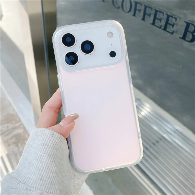 For iPhone 17 Pro Case TPU + PC Laser Gradient Color Changing Phone Cover - Matte Surface