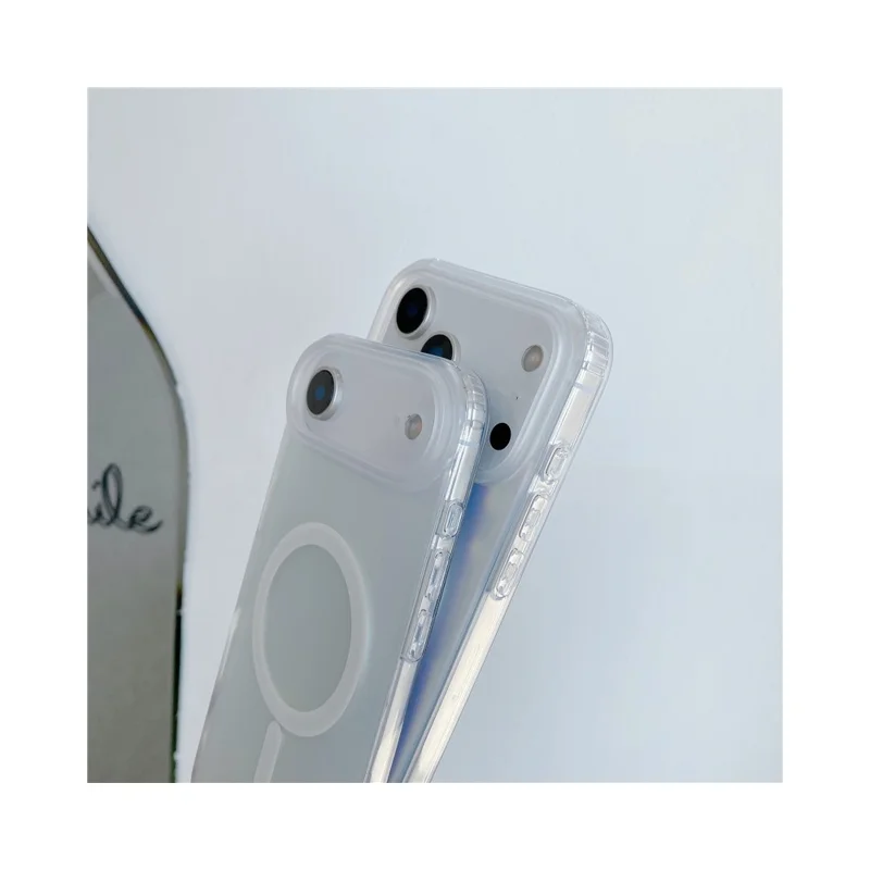 Funda magnética para iPhone 17 Pro compatible con MagSafe, carcasa de teléfono con cambio de color láser TPU + PC - superficie láser / brillante