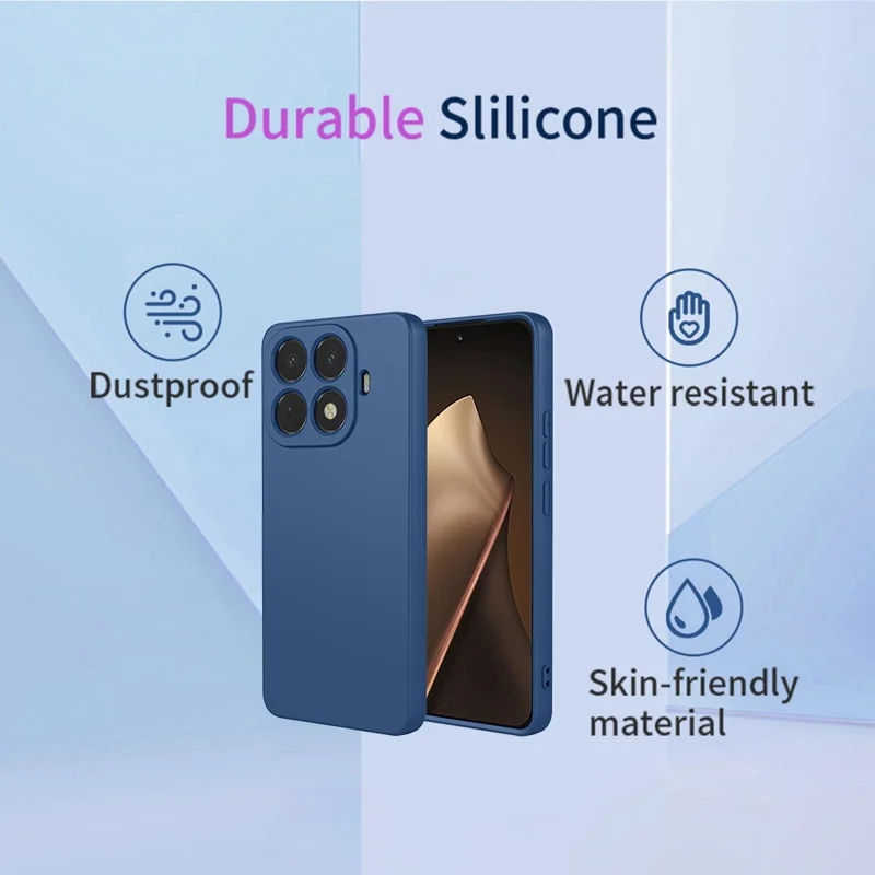 Bulk Purchasing for Xiaomi 15T Pro Case Liquid Silicone Feel Soft TPU Protective Phone Cover - Blue