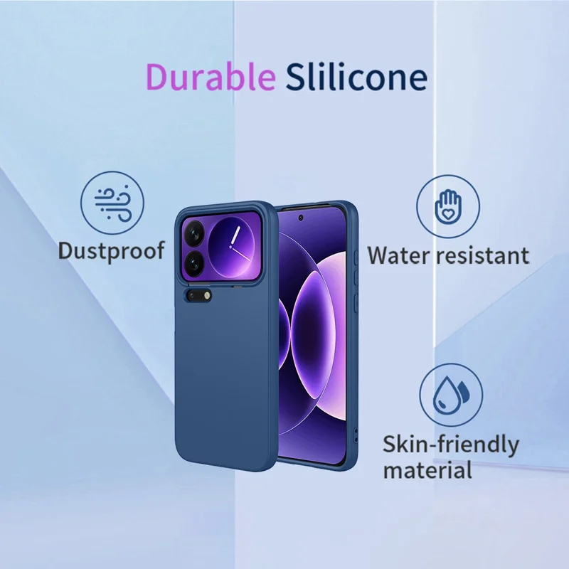 Bulk Purchasing for Xiaomi 17 Pro Case Liquid Silicone Feel Soft TPU Protective Phone Cover - Blue