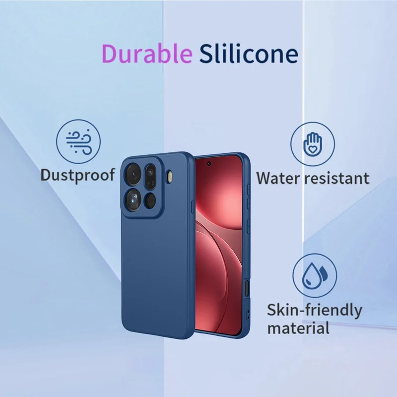 Compra em Volume para Capa Oppo Find X9 Pro 5G, Toque em Silicone Líquido, Capa Protetora Macia em TPU - Azul