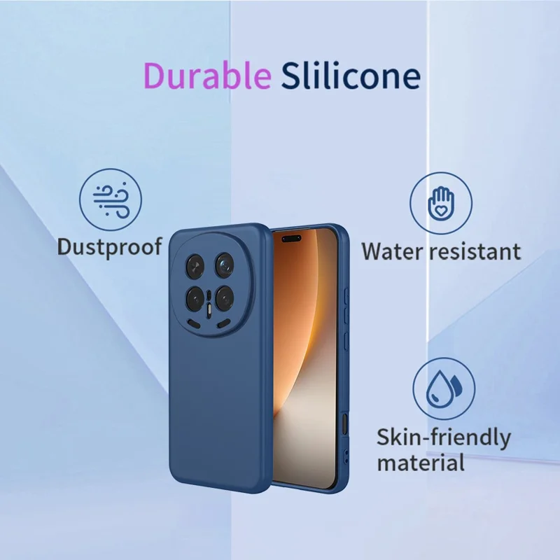 Achat en vrac pour Honor Magic8 Pro 5G, étui avec effet silicone liquide, housse de protection souple en TPU - Bleu