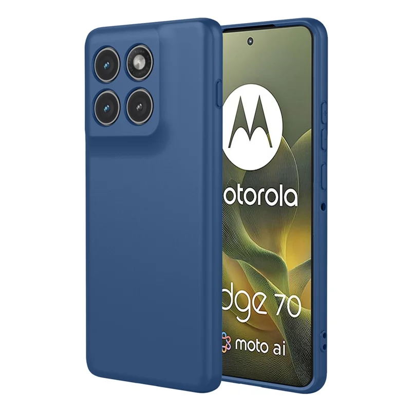 Achat en gros pour Motorola Edge 70 5G, étui avec effet silicone liquide, housse de protection souple en TPU - Bleu