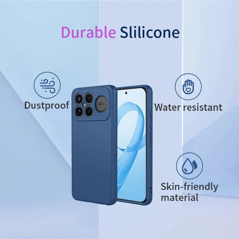 Bulk Purchasing for Xiaomi Poco F8 Ultra 5G  /  Redmi K90 Pro Max 5G Case Liquid Silicone Feel Soft TPU Protective Phone Cover - Blue
