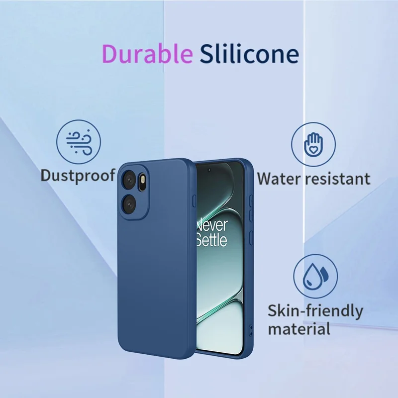 Groothandel voor OnePlus 15R 5G / Ace 6T 5G / Ace 6 5G hoesje met gevoel van vloeibaar siliconen, zacht TPU-beschermhoesje - Blauw