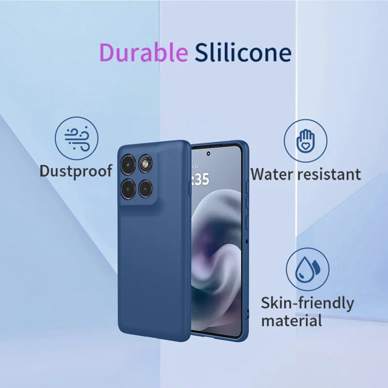 Bulk Purchasing for Motorola Moto G86 Power 5G Case Liquid Silicone Feel Soft TPU Protective Phone Cover - Blue