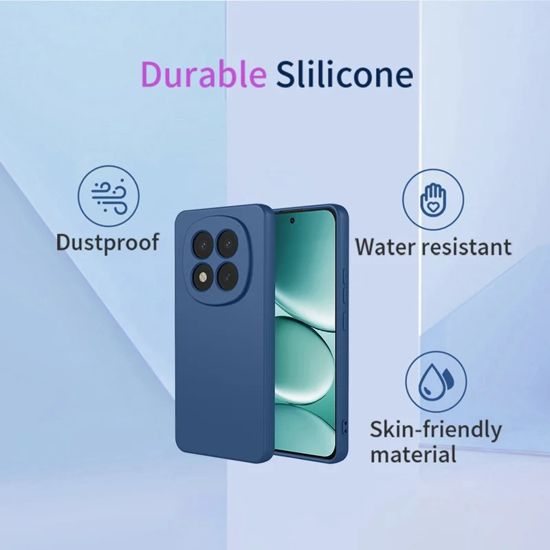 Bulk Purchasing for Xiaomi Redmi Note 15 Pro 5G (Global) Case Liquid Silicone Feel Soft TPU Protective Phone Cover - Blue