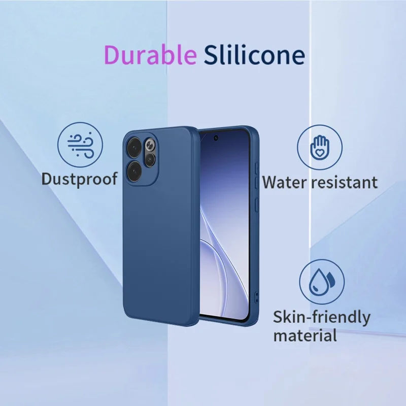 Bulk Purchasing for Oppo Reno15 F 5G Case Liquid Silicone Feel Soft TPU Protective Phone Cover - Blue
