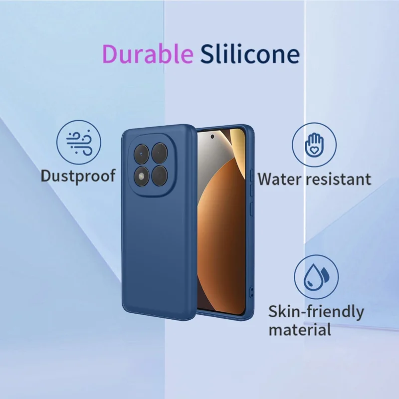 Bulk Purchasing for Xiaomi Redmi Note 15 Pro 4G (Global) Case Liquid Silicone Feel Soft TPU Protective Phone Cover - Blue