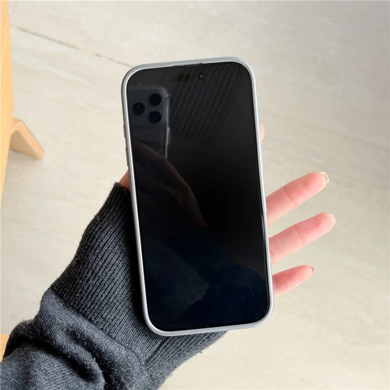 Magnetische hoes voor iPhone 16 Pro met fijne ruitstructuur, lederen + PC + TPU telefoonhoes - donkerblauw