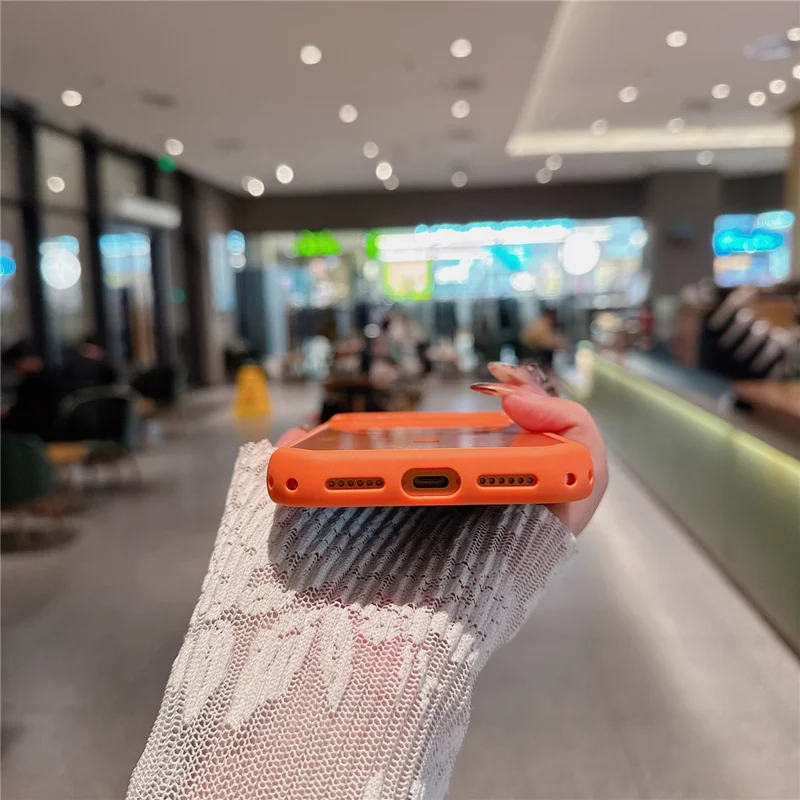 For iPhone 17 Pro Magnetic Case Compatible with MagSafe PC + TPU Shockproof Phone Cover (Precise Lens Cutouts) - Orange