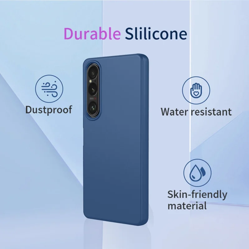 Bulk Purchasing for Sony Xperia 1 VII Case Liquid Silicone Feel Soft TPU Protective Phone Cover - Blue