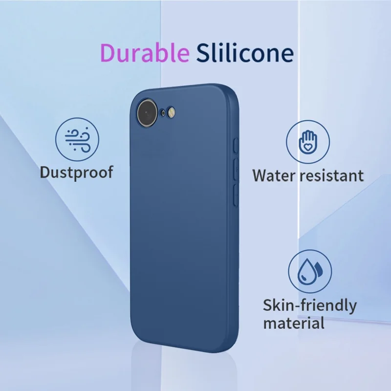 Bulk Purchasing for iPhone 16e / 17e Case Liquid Silicone Feel Soft TPU Protective Phone Cover - Blue