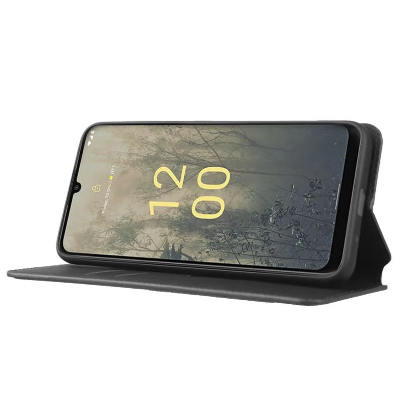 Pour Nokia C31 4G Imprimé Rhombus Pattern Flip Phone Cover PU Leather Stand Magnetic Auto-absorbed Folio Wallet Case - Noir