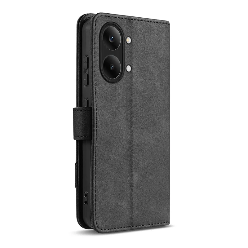 AZNS A2 for Xiaomi Redmi Turbo 5 Max 5G Leather Case with Wrist Strap RFID Blocking Wallet Stand Phone Cover - Black