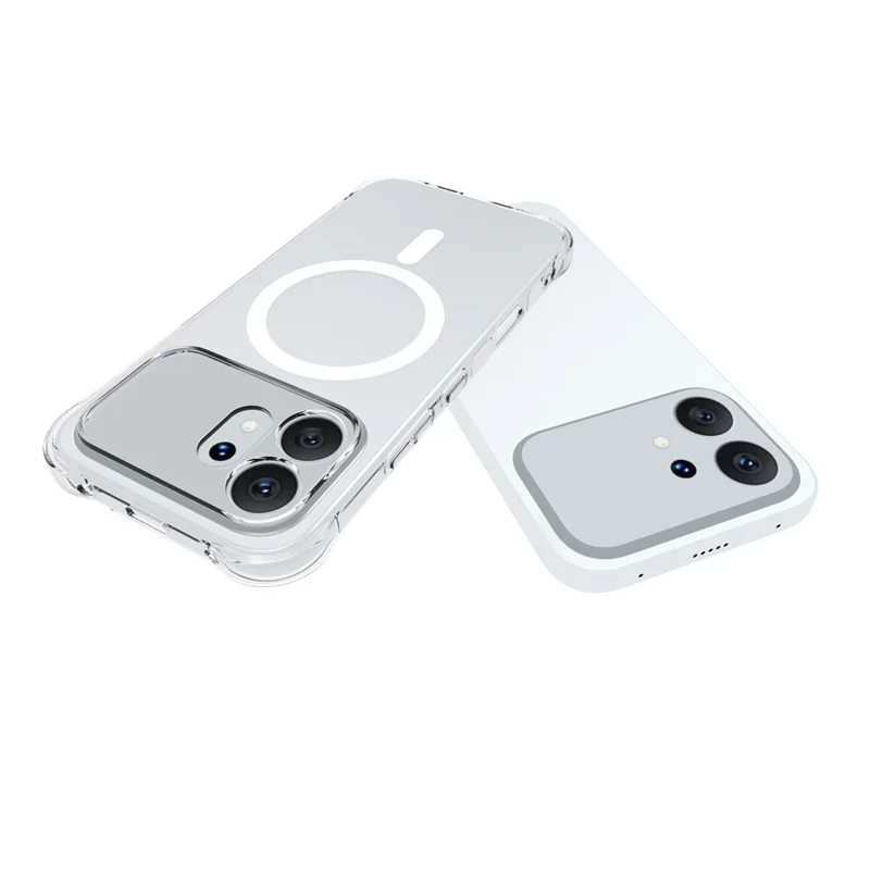 Bulk Purchasing For Honor 600 5G Magnetic Case TPU Anti-drop Phone Back Cover - Transparent