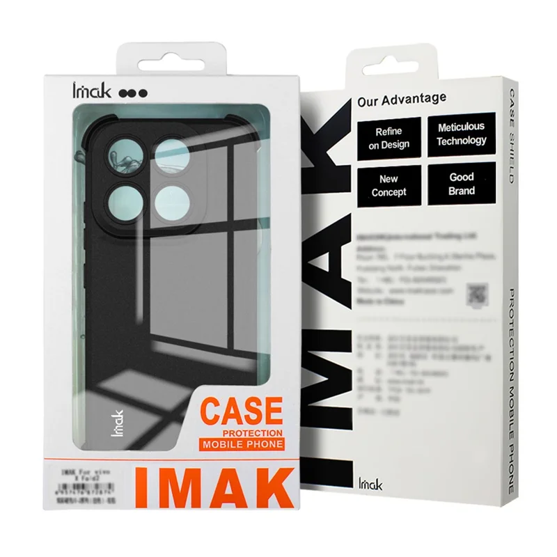 IMAK For Realme 16 Pro 5G Case TPU Phone Cover Airbag Shockproof Protection - Matte Black