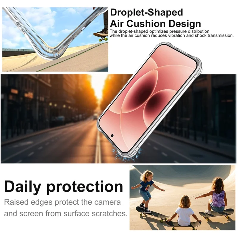 IMAK For Xiaomi 17T Case TPU Phone Cover Airbag Shockproof Protection - Transparent