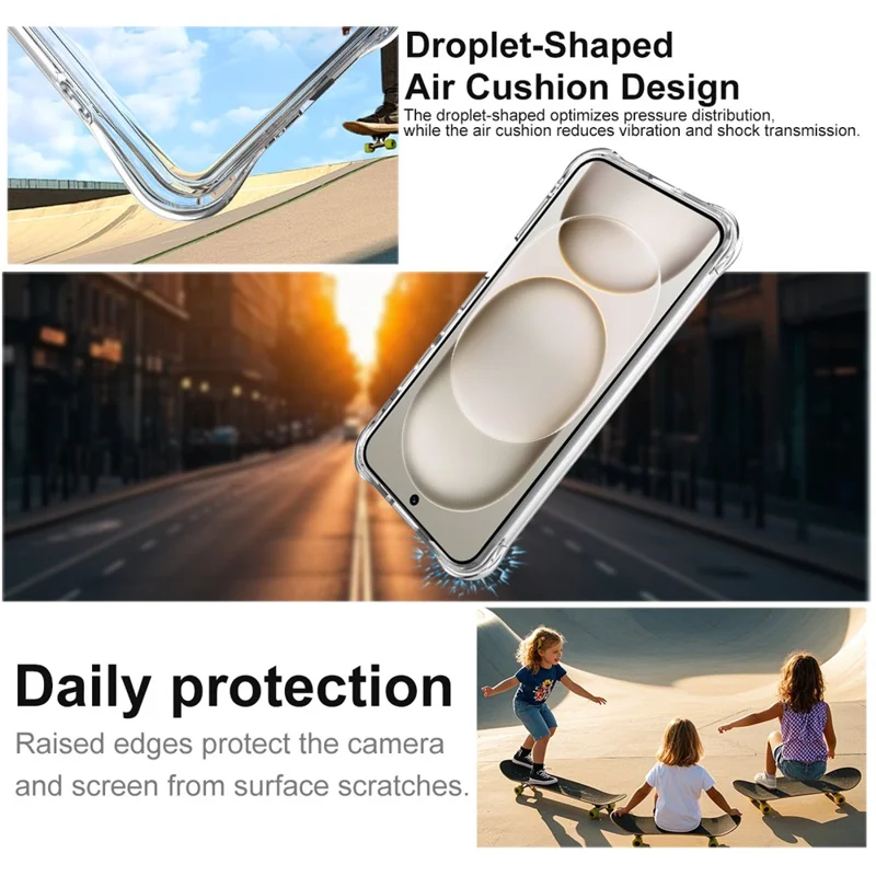 IMAK For Honor Magic8 Pro Air 5G Case TPU Phone Cover Airbag Shockproof Protection - Transparent