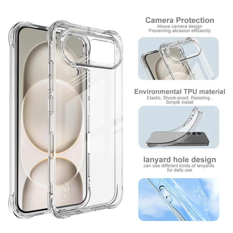 IMAK For Honor Magic8 Pro Air 5G Case TPU Phone Cover Airbag Shockproof Protection - Transparent