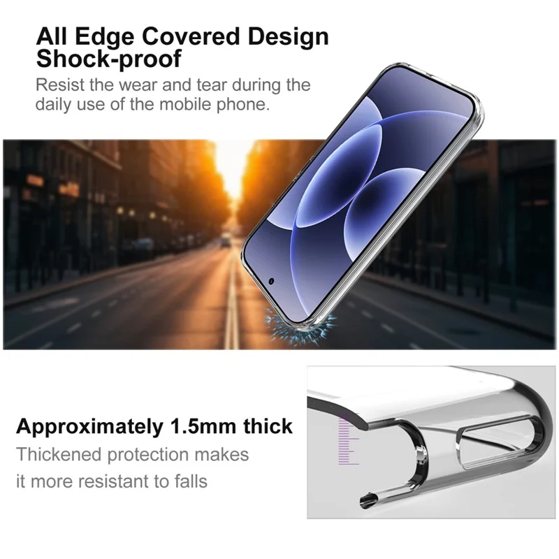 IMAK UX-10 Series For Xiaomi 17T Phone Case Soft TPU Mobile Back Cover - Transparent