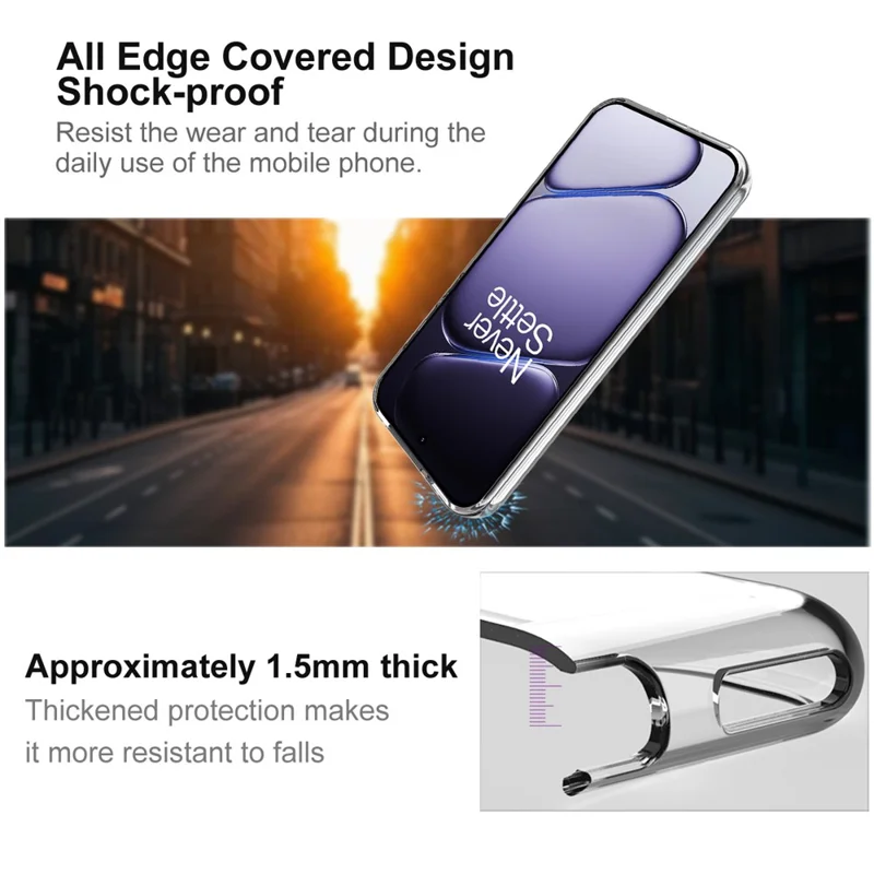 IMAK UX-10 Series For OnePlus Turbo 6 5G Phone Case Soft TPU Mobile Back Cover - Transparent