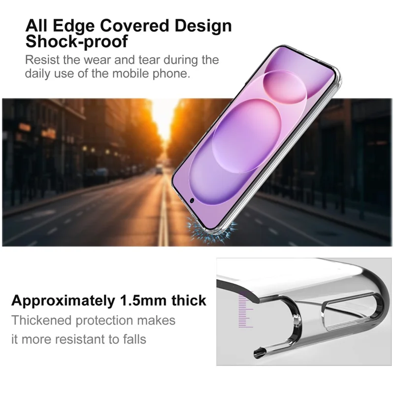 IMAK UX-10 Series For Honor Magic8 Pro Air 5G Phone Case Soft TPU Mobile Back Cover - Transparent
