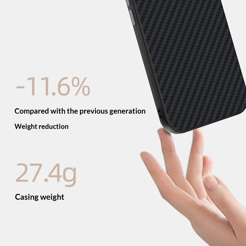 ABEEL For Xiaomi 17 Ultra 5G Magnetic Case Carbon Fiber Texture Phone Back Cover - Black / Silver