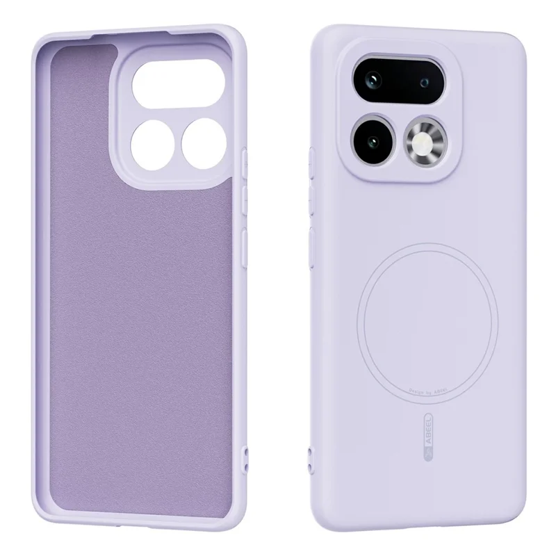 ABEEL Custodia Magnetica in Silicone Liquido Tattile per Realme 16 Pro+ 5G, Cover Posteriore - Viola