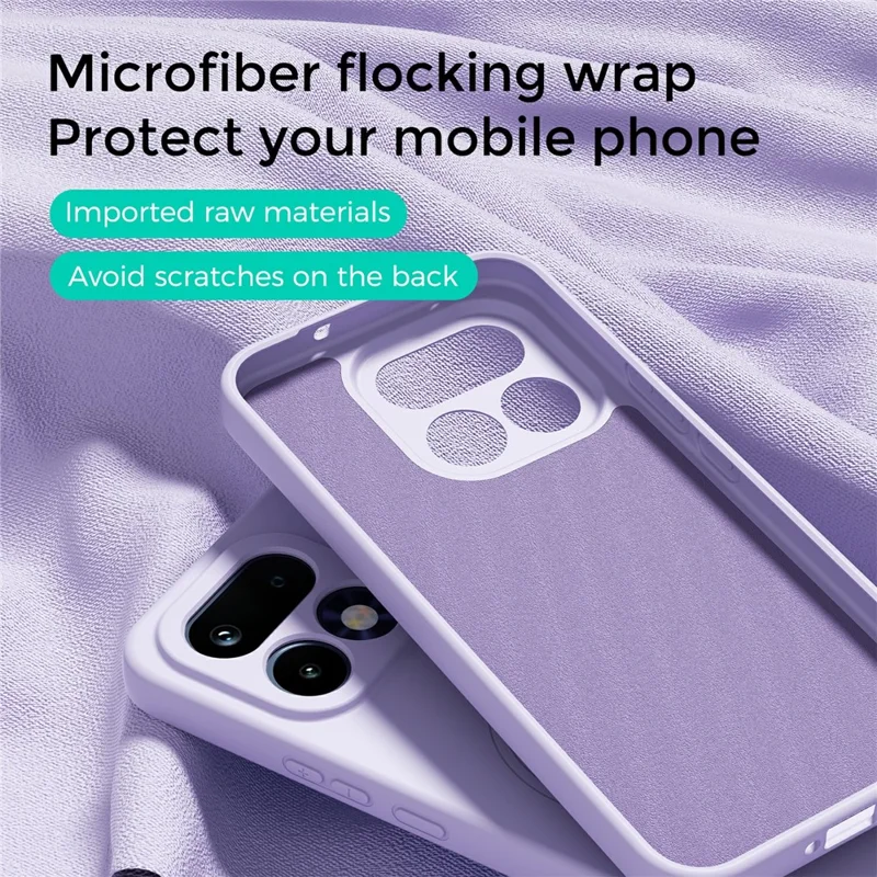 ABEEL Custodia Magnetica in Silicone Liquido Tattile per Realme 16 Pro+ 5G, Cover Posteriore - Viola