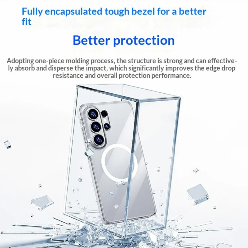 BENKS For Samsung Galaxy S26 Ultra Magnetic Case TPU PC Clear Phone Cover - Transparent