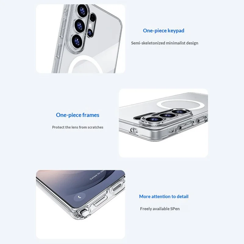 BENKS For Samsung Galaxy S26 Ultra Magnetic Case TPU PC Clear Phone Cover - Transparent