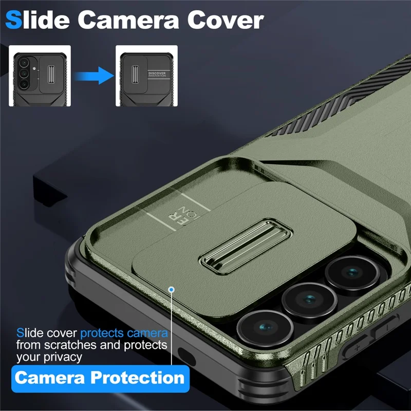 Cover per Samsung Galaxy S26+ Camshield TPU + PC con Laterale Antiscivolo - Verde