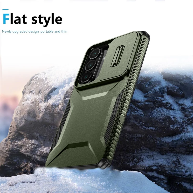 Cover per Samsung Galaxy S26+ Camshield TPU + PC con Laterale Antiscivolo - Verde