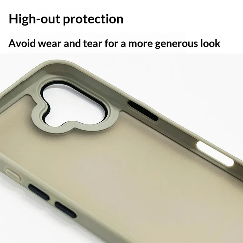 Kauf in Großmengen für iPhone 16 Plus Hülle mit schwarzer Objektivfassung PC TPU Handyrückseite – Schwarz