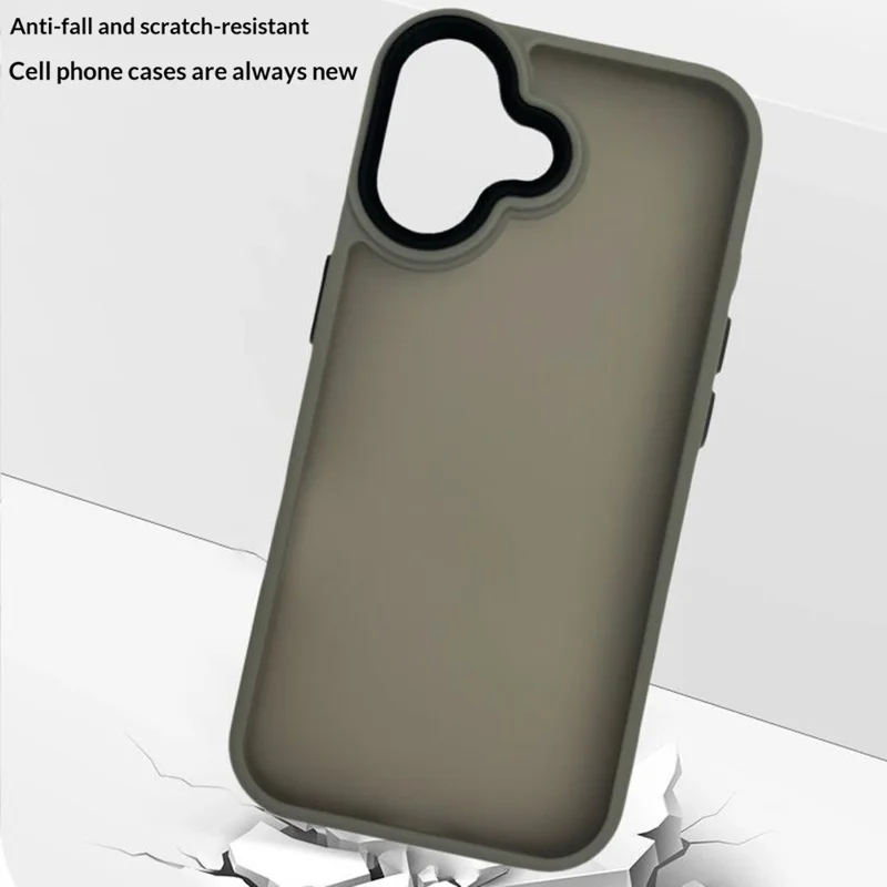 Kauf in Großmengen für iPhone 16 Hülle mit schwarzer Objektivfassung PC-TPU-Rückseite - Schwarz