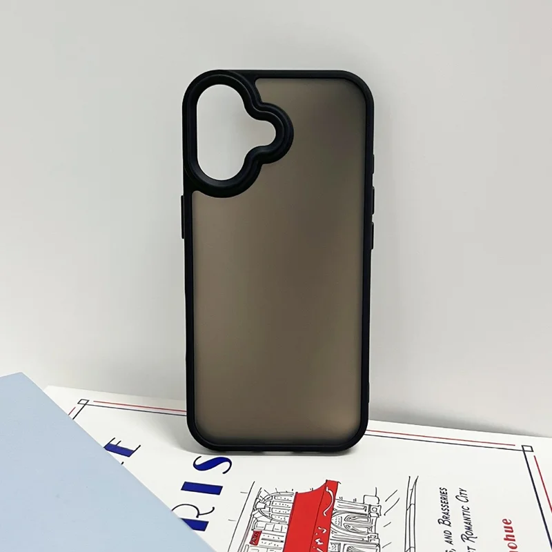 Kauf in Großmengen für iPhone 17 Hülle mit schwarzer Objektivfassung PC TPU Handyrückseite – Schwarz