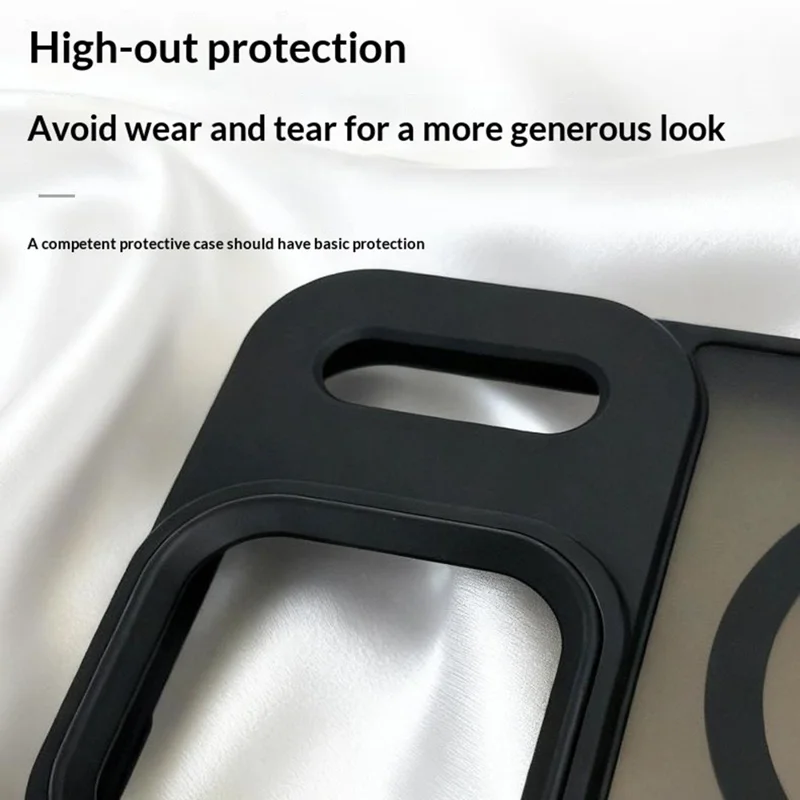 Compra al por mayor para carcasa de iPhone 17 Pro Max, funda protectora de PC y TPU con hoja de hierro no magnética - Gris