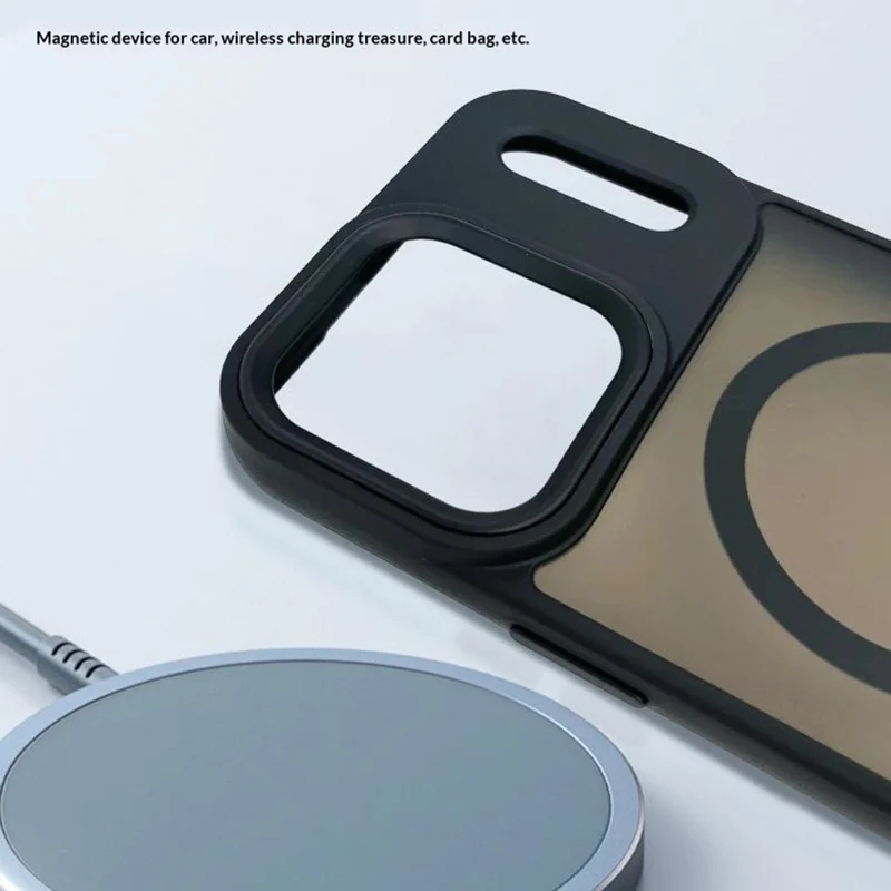 Compra al por mayor para carcasa de iPhone 17 Pro Max, funda protectora de PC y TPU con hoja de hierro no magnética - Gris