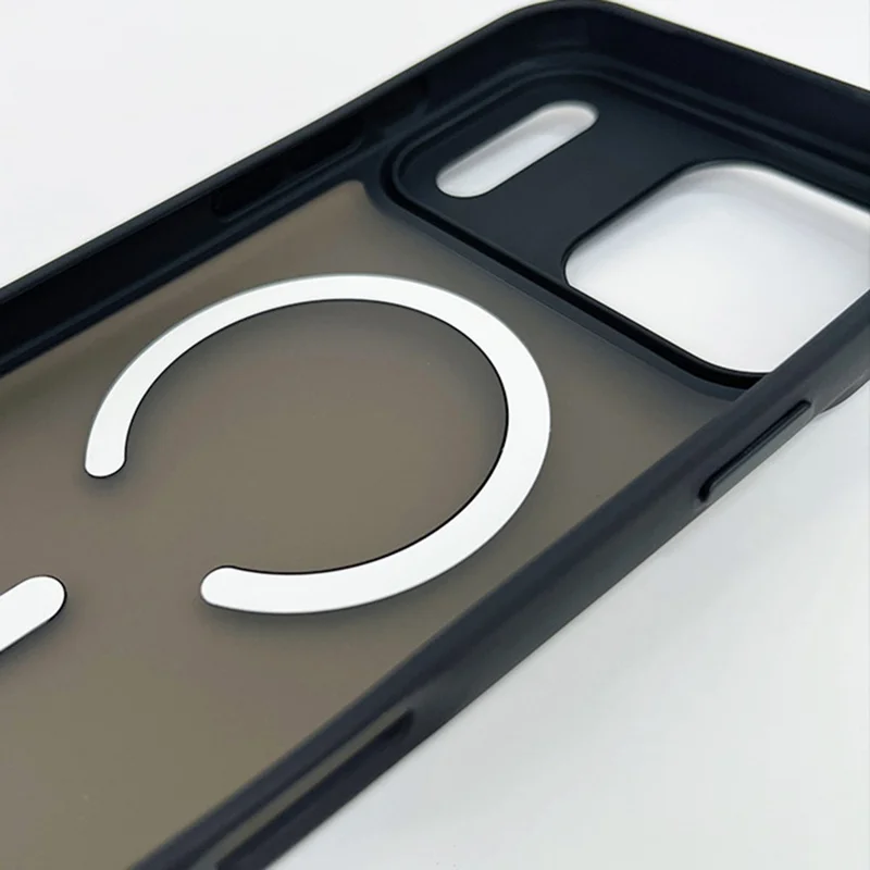 Compra al por mayor para carcasa de iPhone 17 Pro Max, funda protectora de PC y TPU con hoja de hierro no magnética - Gris