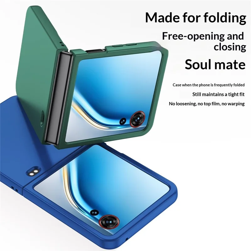 Cover per ZTE nubia Flip3 5G, Custodia Ultrasottile in Materiale PC Rigido con Finitura Gommata al Tocco - Blu