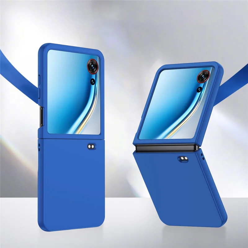 Cover per ZTE nubia Flip3 5G, Custodia Ultrasottile in Materiale PC Rigido con Finitura Gommata al Tocco - Blu