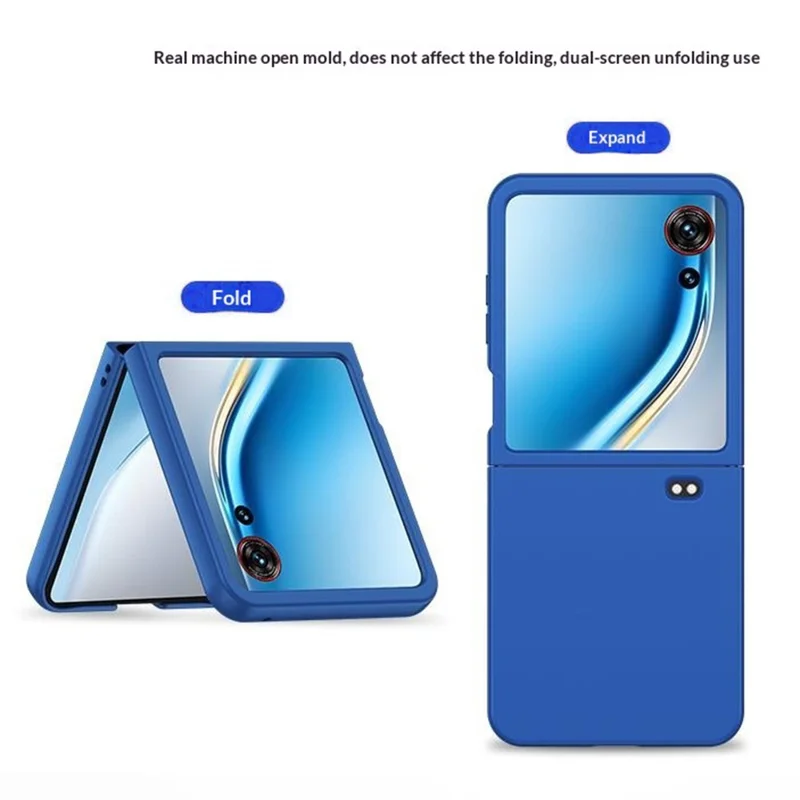 Cover per ZTE nubia Flip3 5G, Custodia Ultrasottile in Materiale PC Rigido con Finitura Gommata al Tocco - Blu