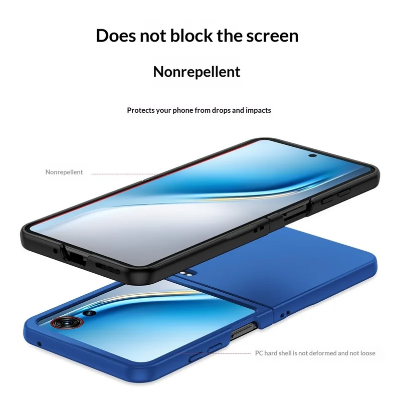 Cover per ZTE nubia Flip3 5G, Custodia Ultrasottile in Materiale PC Rigido con Finitura Gommata al Tocco - Blu