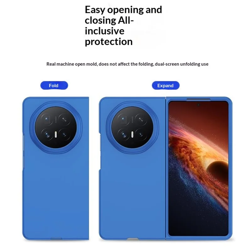 For Honor Magic V6 5G Case Ultradunne Skin Touch Rubberachtige Harde PC-telefoonhoes - Blauw