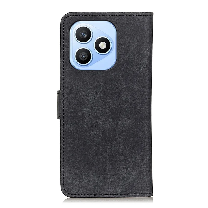 KHAZNEH For Honor X8d 4G Case PU Leather Retro Texture Phone Cover - Black