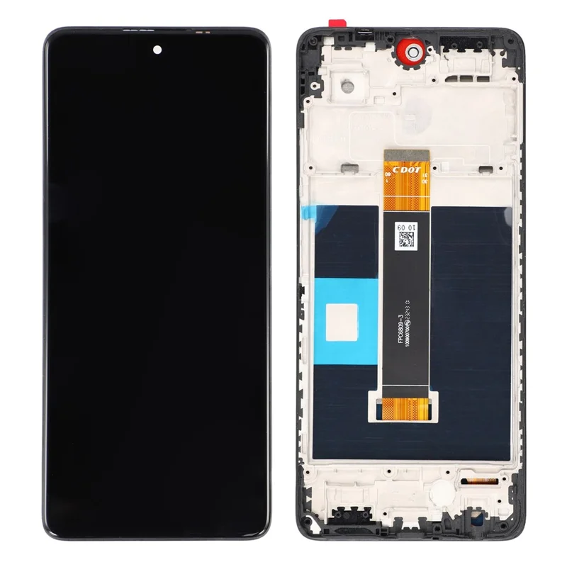 For TCL 40 NxtPaper 4G T612B Grade C LCD Screen and Digitizer Assembly + Frame Part, Glossy Screen (Without Logo)