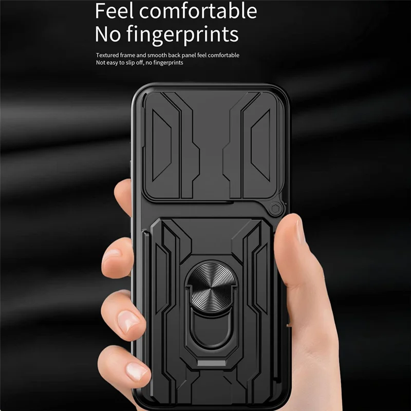 Engroskøb til Oppo Find X9 Pro 5G hylster PC + TPU støtte med kamera skyder – Titan Grå